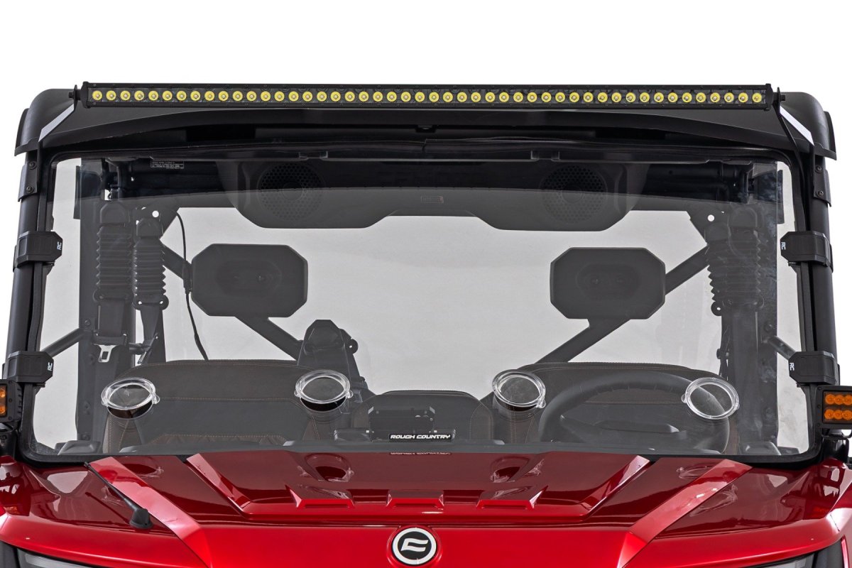 CFMOTO UFORCE U10 Pro LED Light Bar Kit - Rough Country - 50-inch Single Row, Black Series - Black